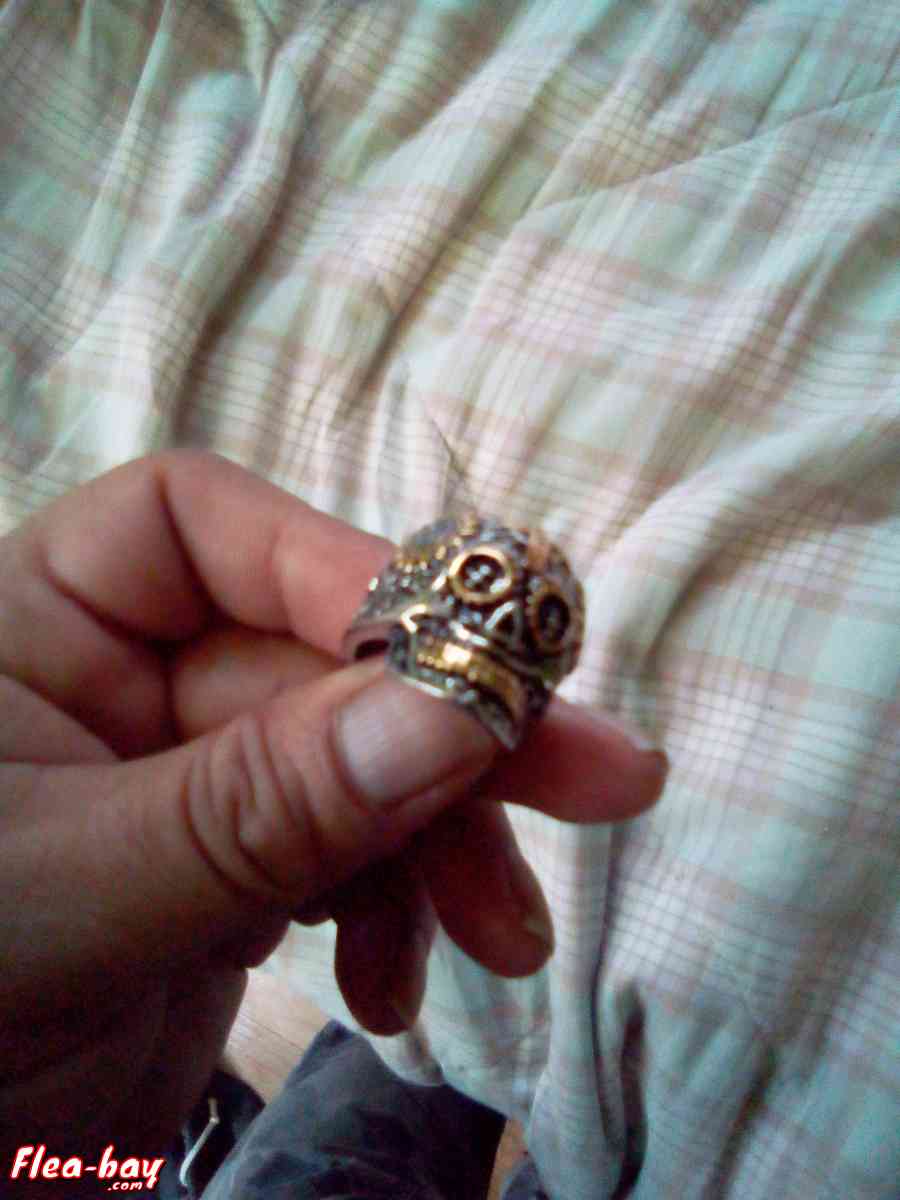 men's stainless steel skull ring size 11