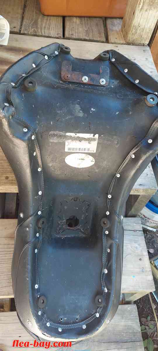 double leather motorcycle seat