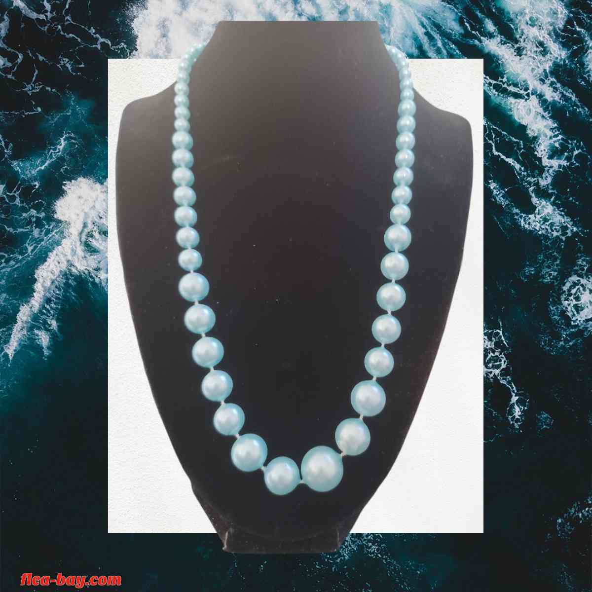 blue beaded necklace