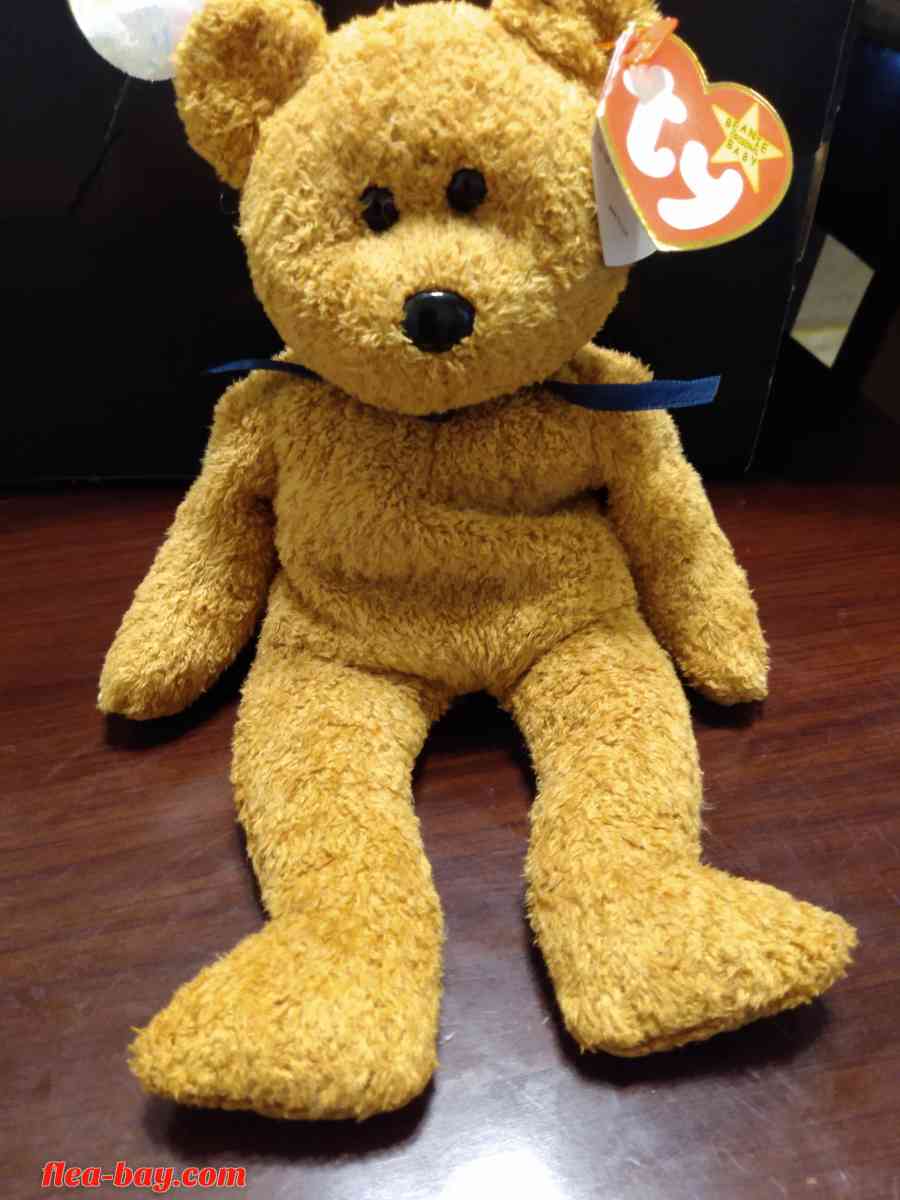 Fuzz / Bear / 1998 Rare TY Beanie Baby / Original Retired