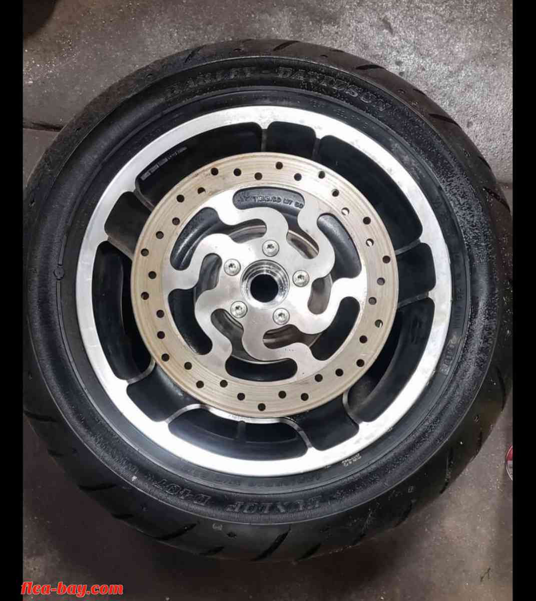 Harley Davidson rim, tire & rotor