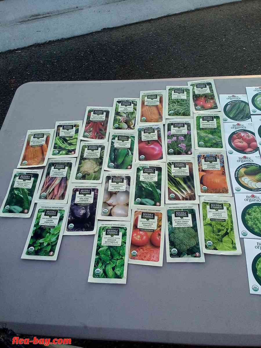 25 pk.VEGETABLES HERBS FRUITS AND FLOWERS SEEDS