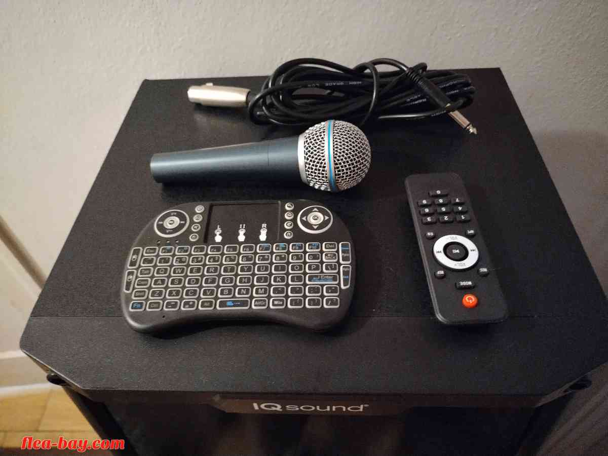 (DOLPHIN KARAOKE BLUETOOTH 2X10" WOOFER TOUCH SCREEN SPEAKER