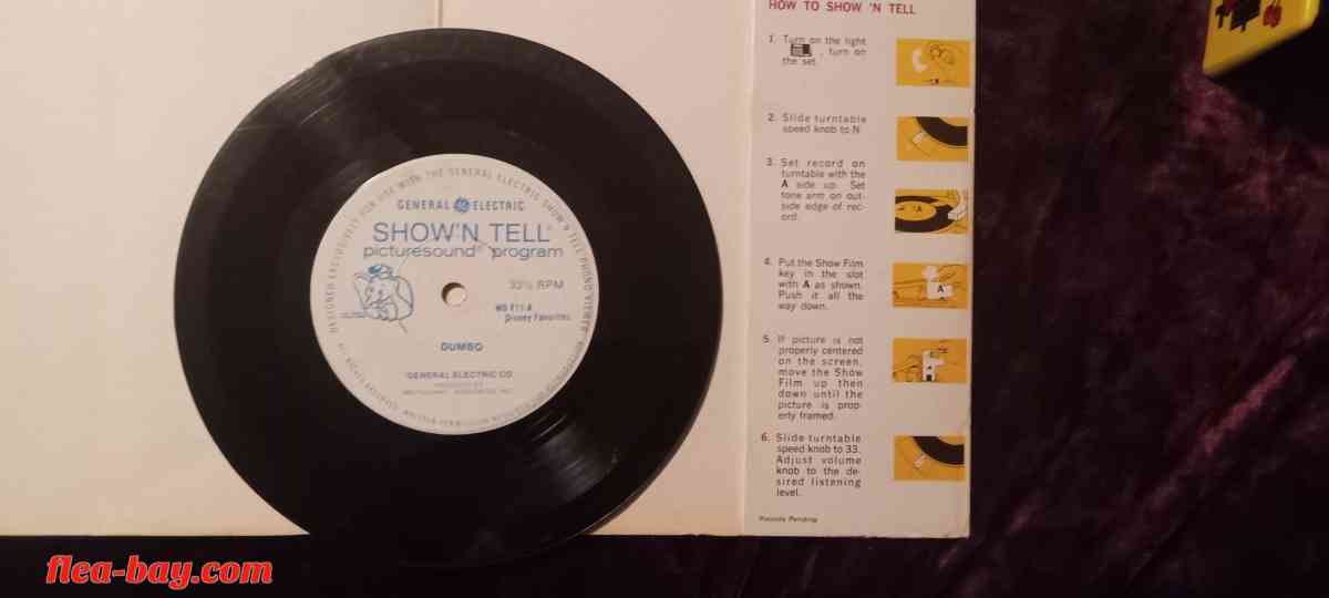 Walt Disney show and tell record and picture movie with song