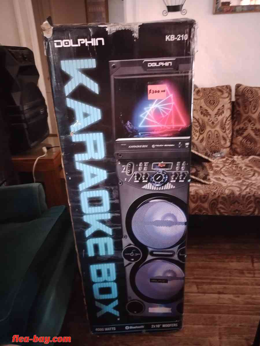 (DOLPHIN KARAOKE BLUETOOTH 2X10" WOOFER TOUCH SCREEN SPEAKER