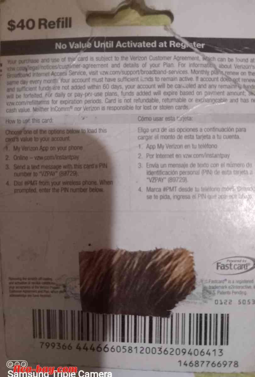 Verizon Refill Card