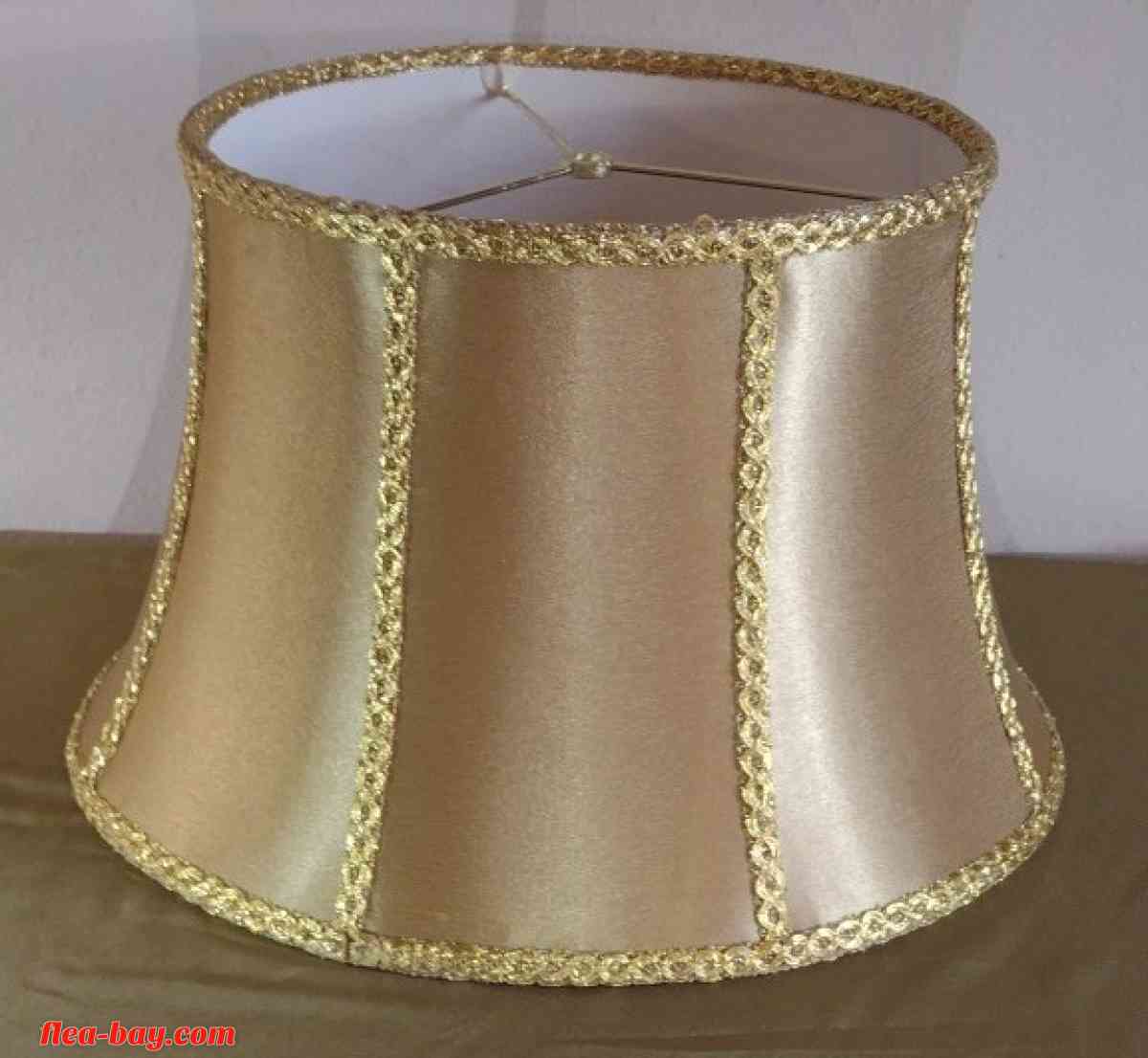 Nice, Custom, Gold Satin Lampshade. 12"x 14", great shape
