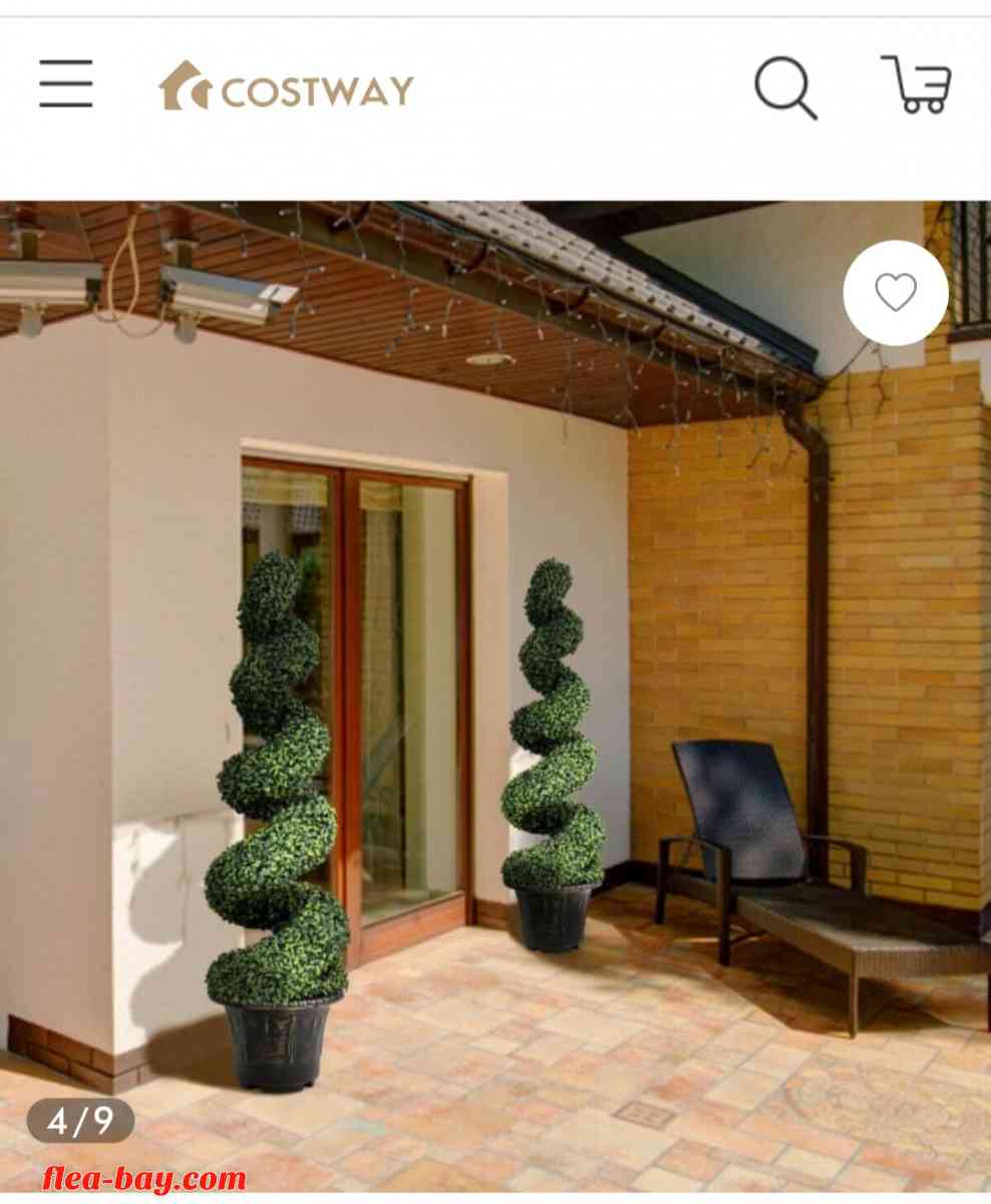 4ft   Artificial boxwood spiral tree faux tree w/realistic