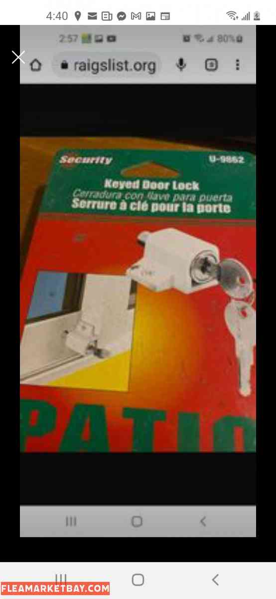 Keyed Door Lock (Patio)