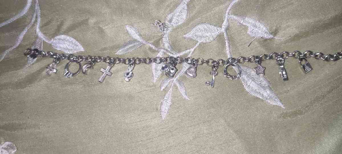 silver charm bracelet