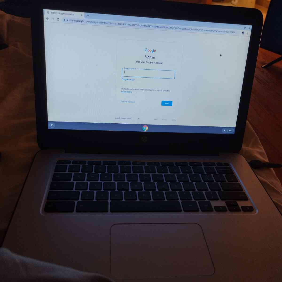 hp Chromebook laptop