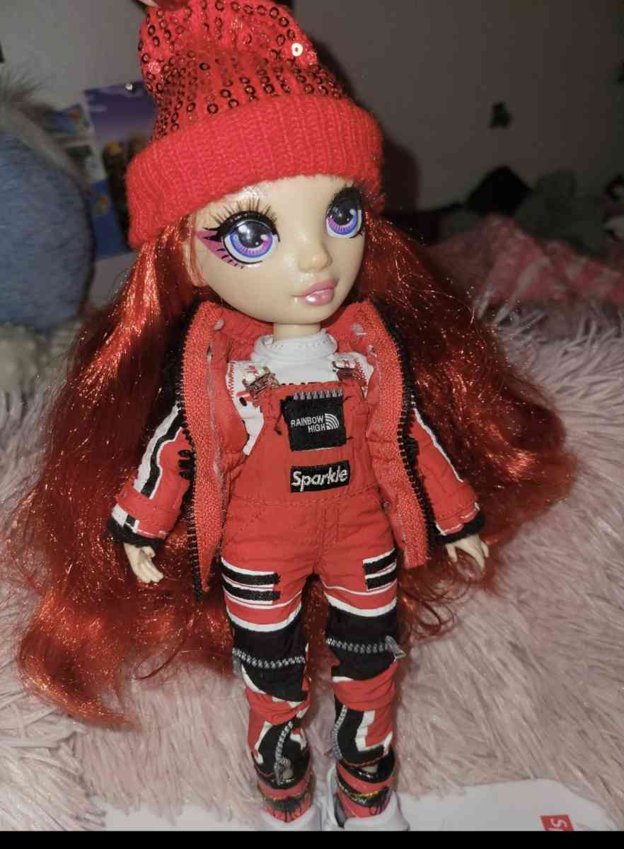 Red rainbow high doll