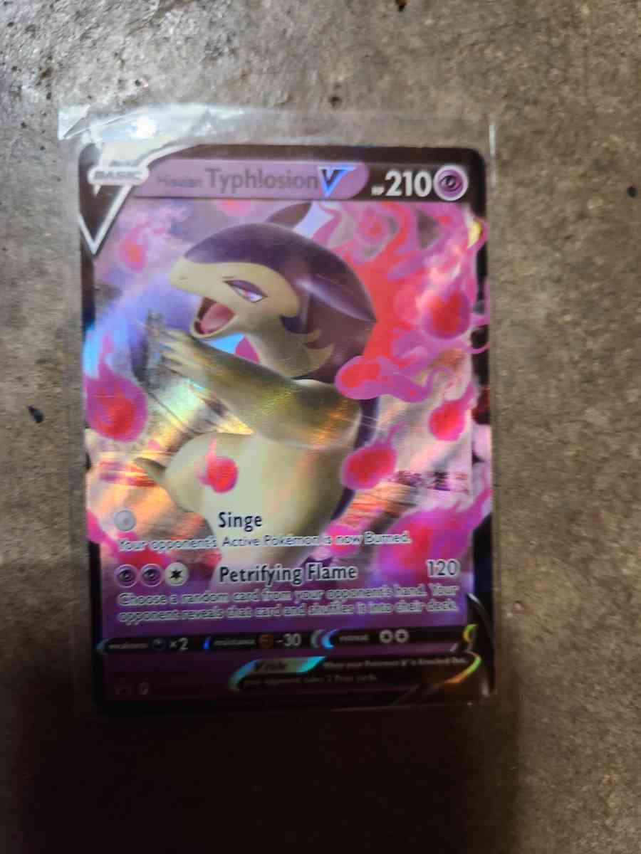 Pokemon TCG HISUIAN TYPHLOSION V SWSH237 Black Star Card MNM