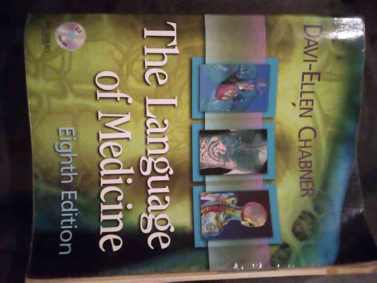 medical books and flash cards