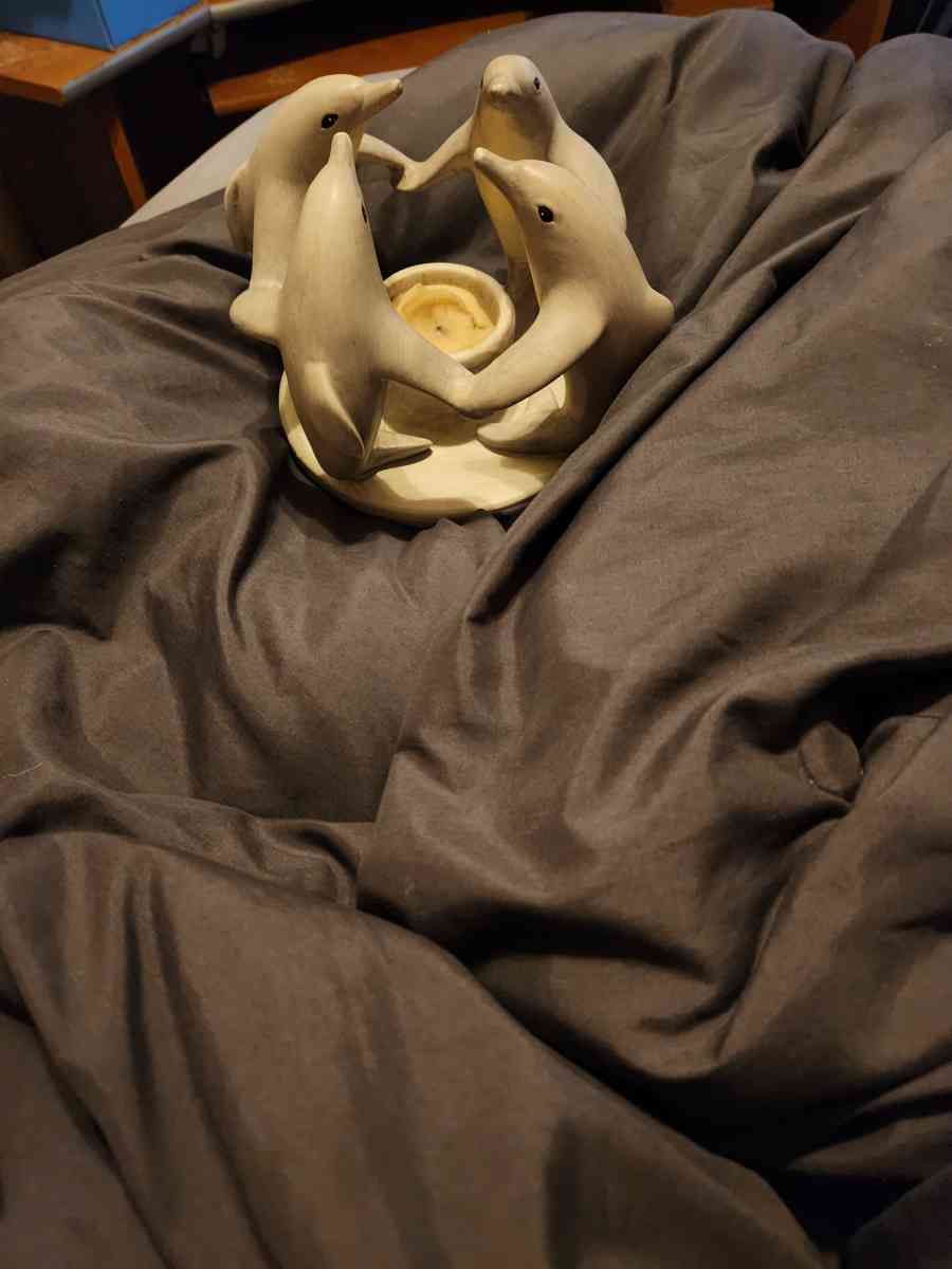 dolphin tealight holder hand crafted