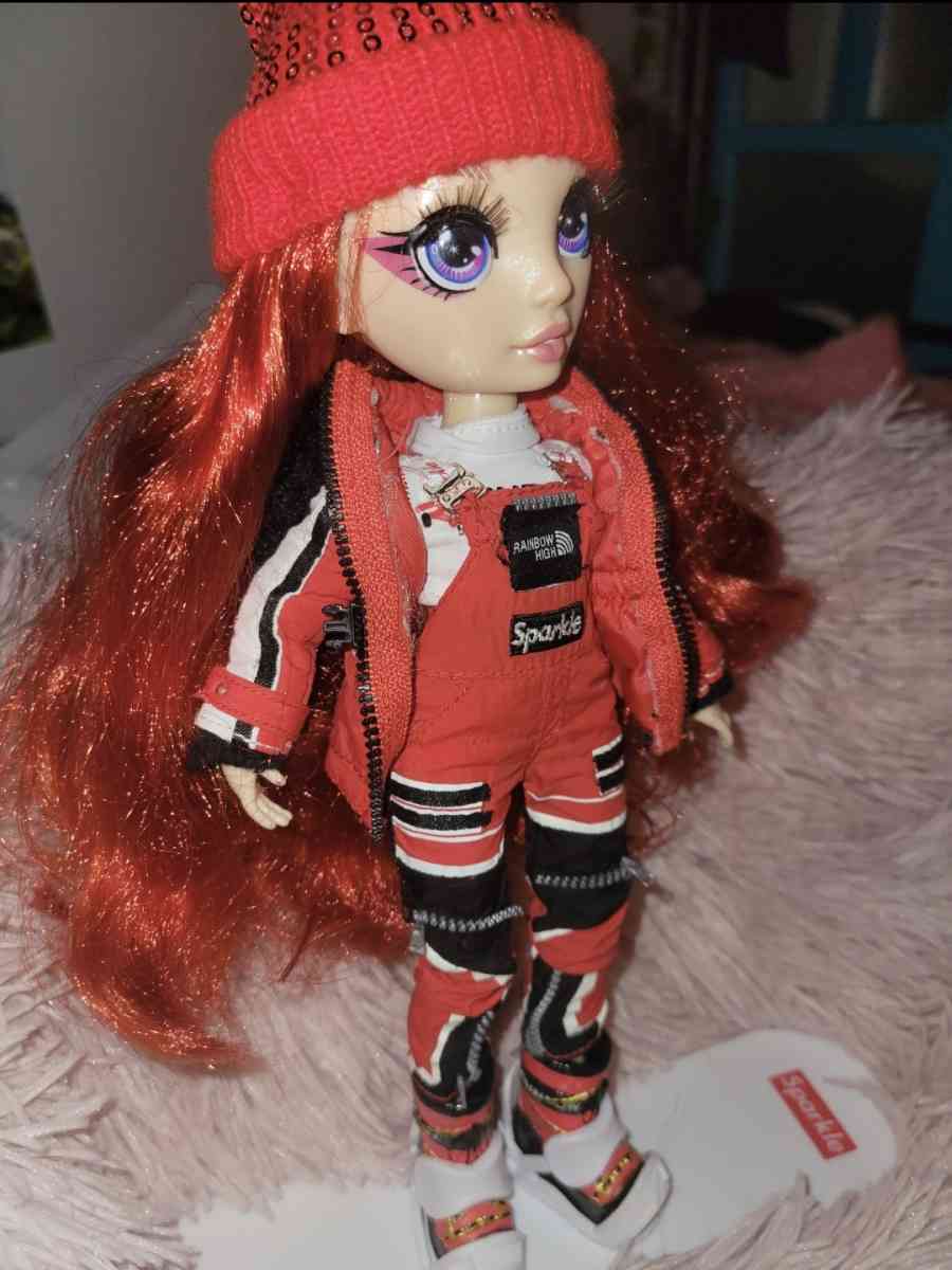 Red rainbow high doll