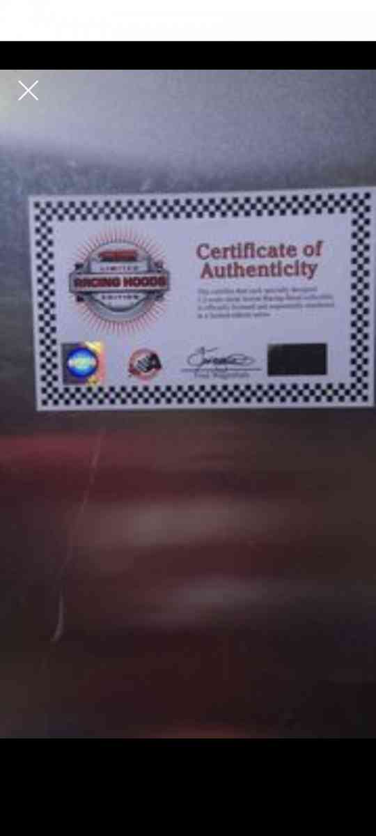 nascar Winston cup champions hood