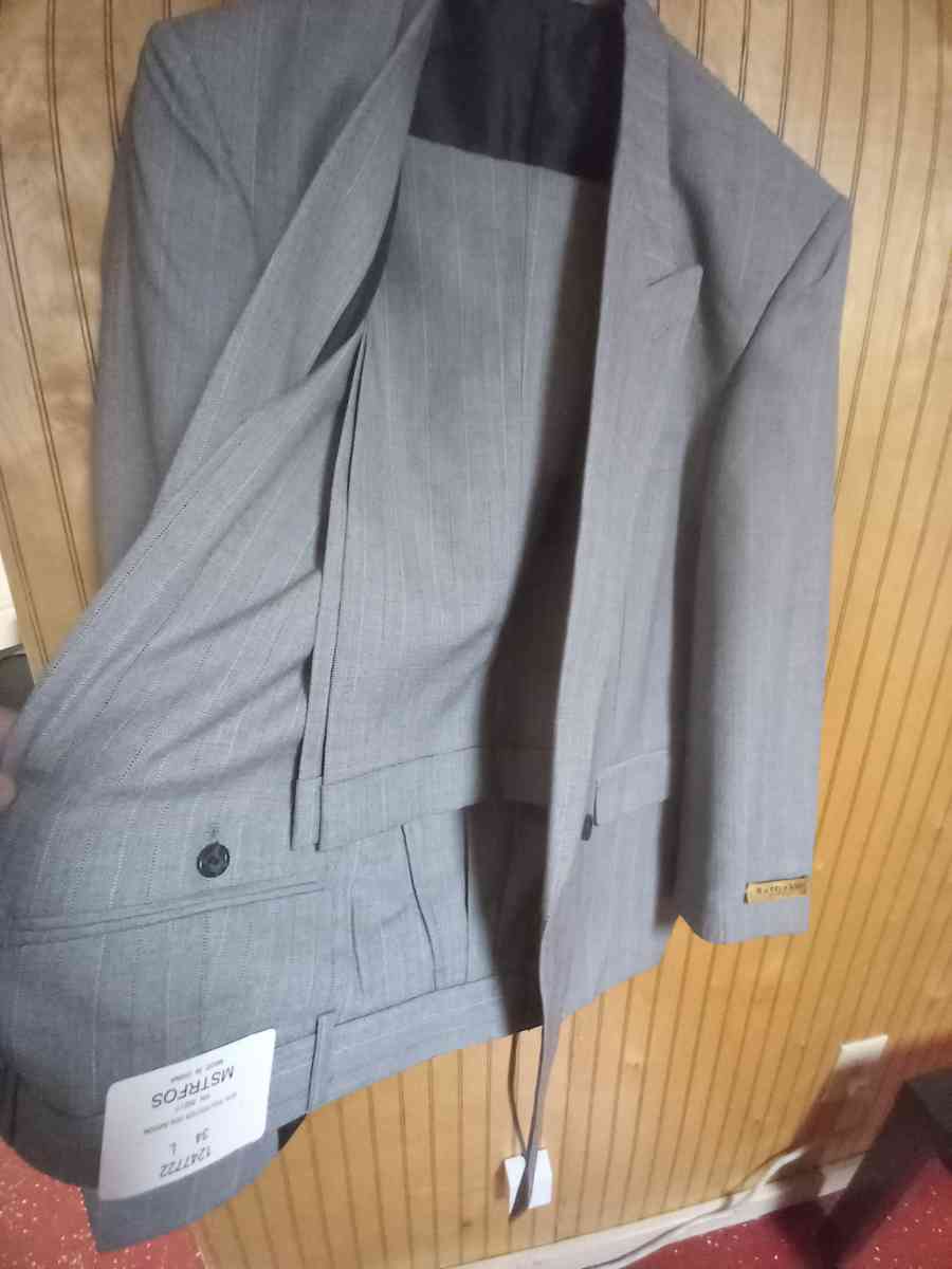 raffinati mens Double Breasted gray suit