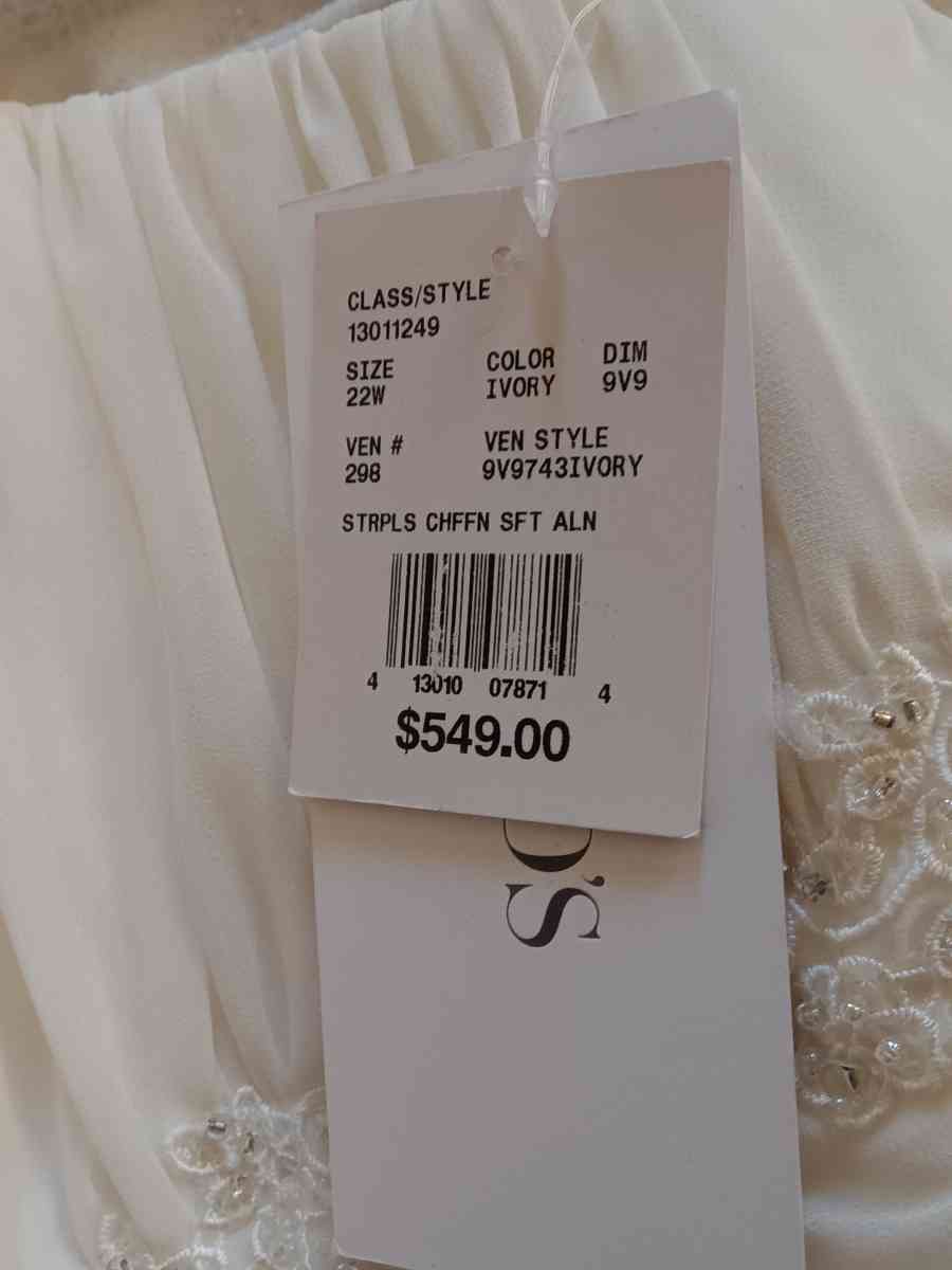 Davids bridal wedding dress/vail set