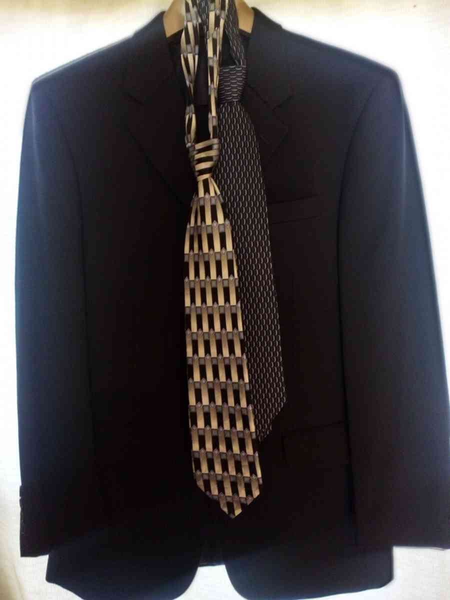 Navy Blue Suit large coat 30 pants