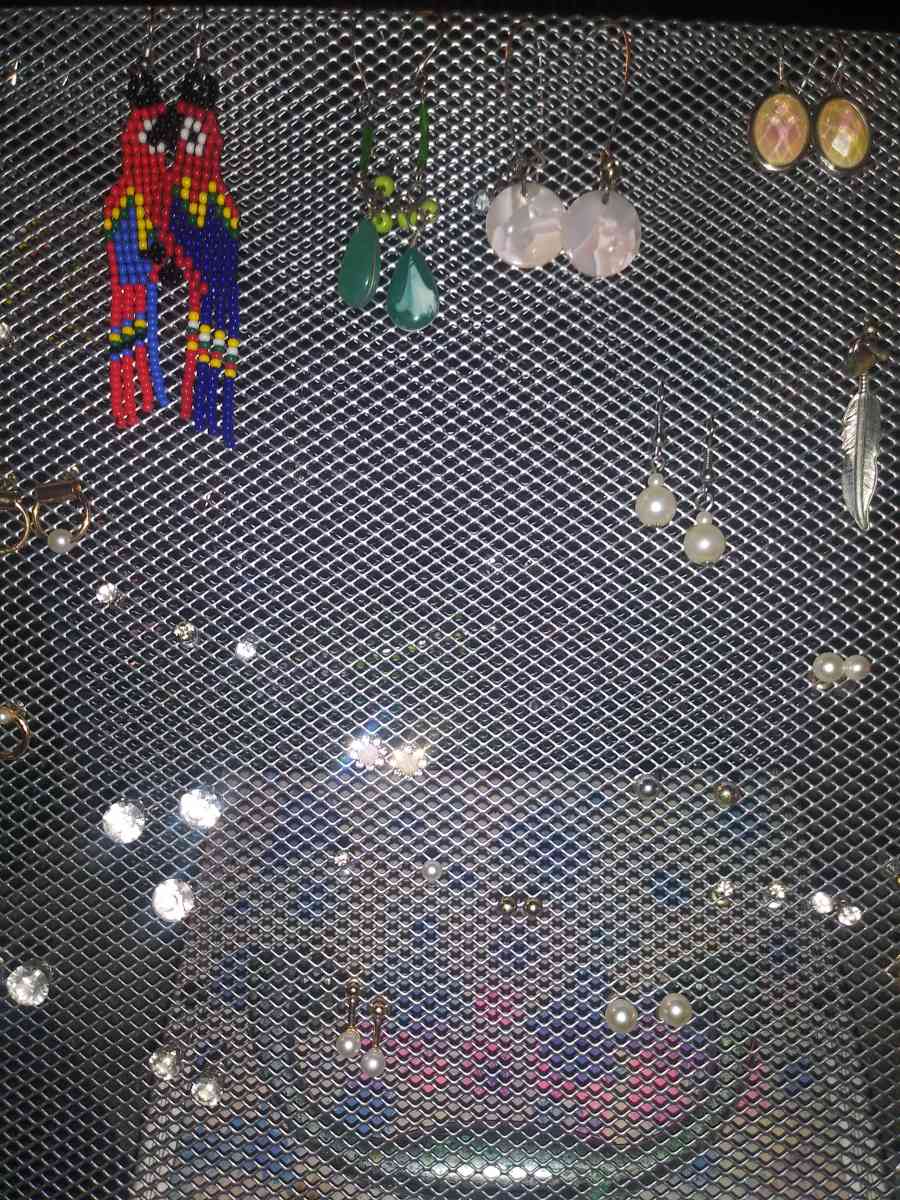 stud and dangle earrings