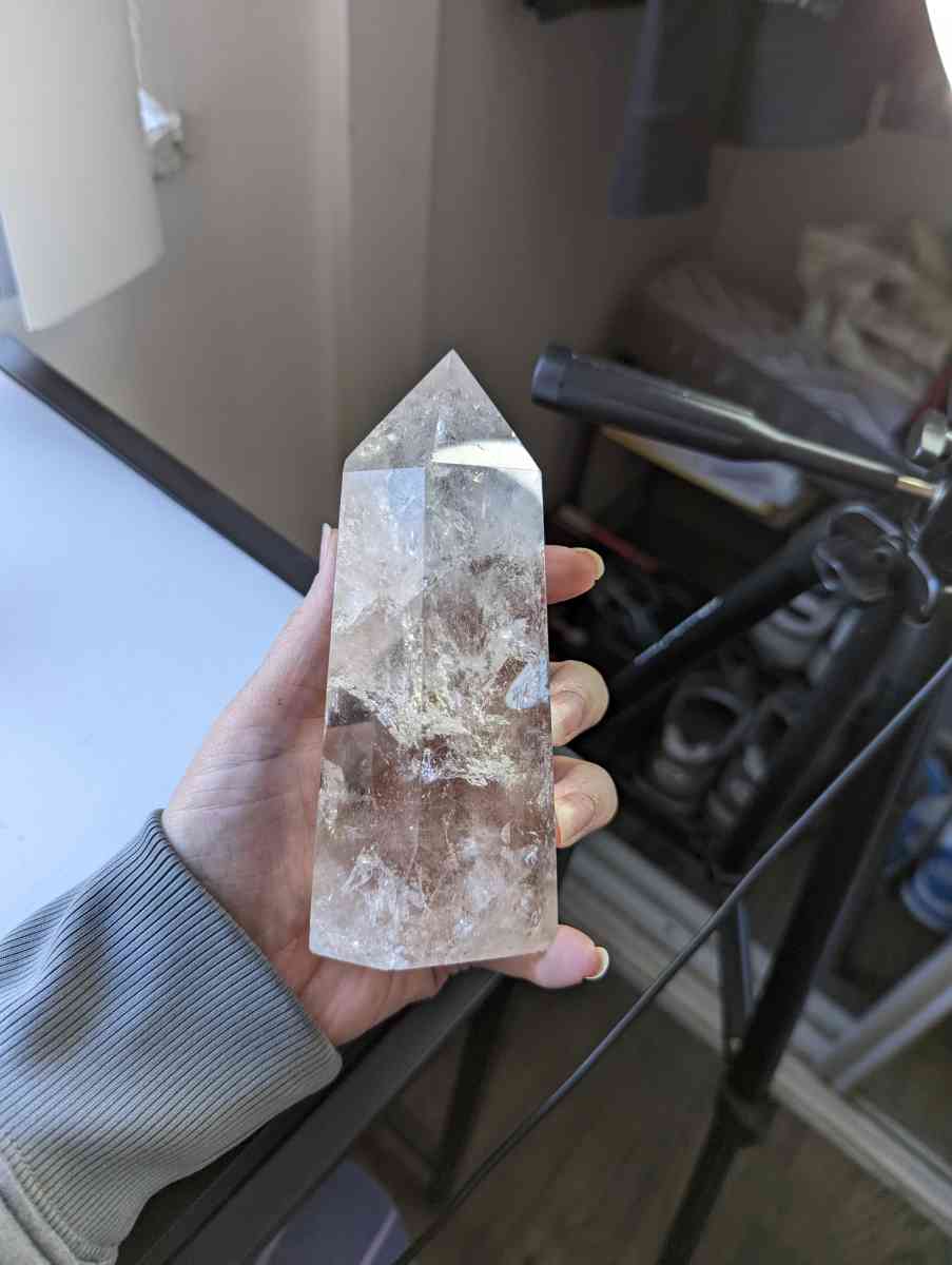 clear quartz tower