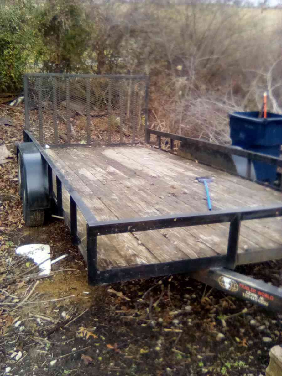 7 by 16ft car hauler/equipment hauler trailer