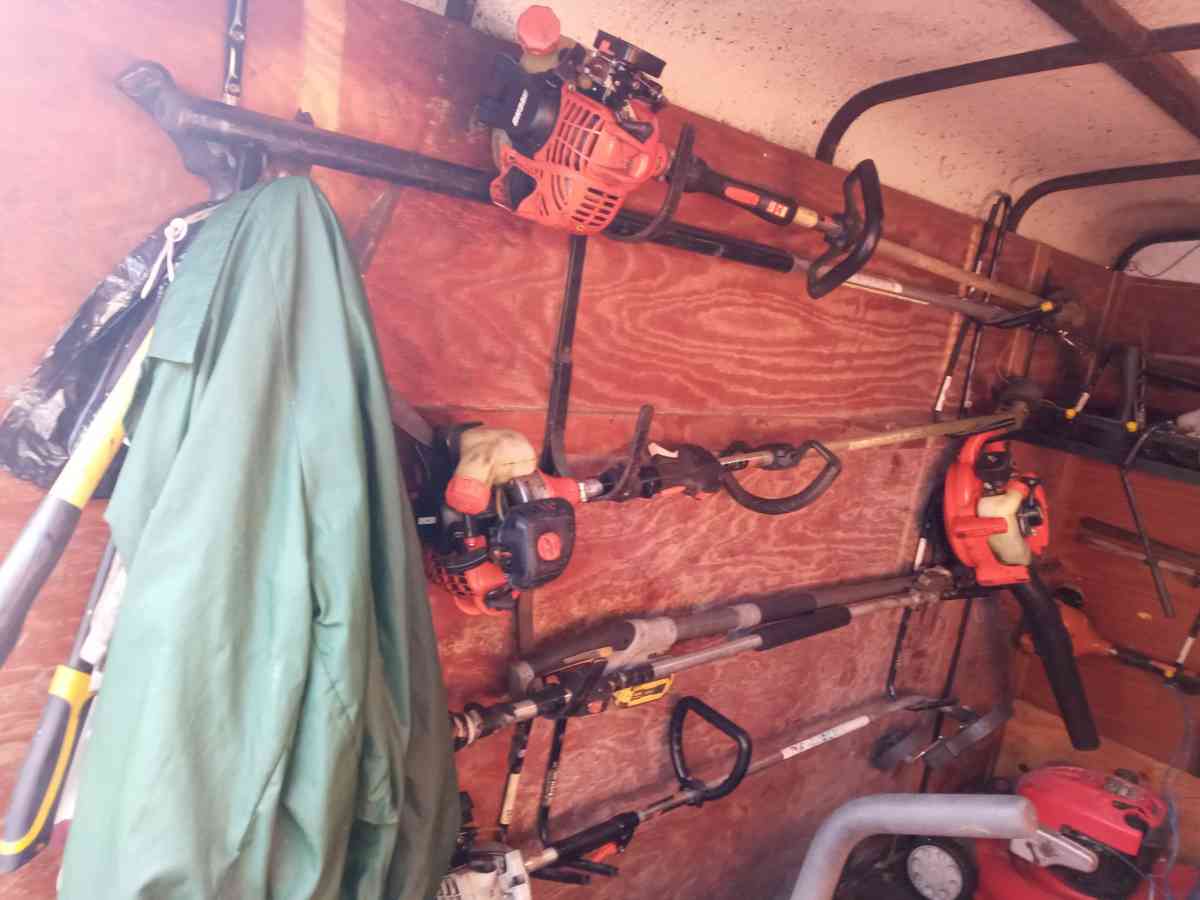 lawn equipment full set ready to work enclosed trailer