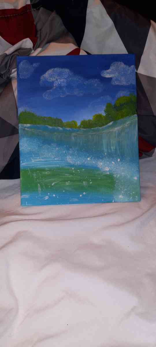 a painting that I did its a waterfall
