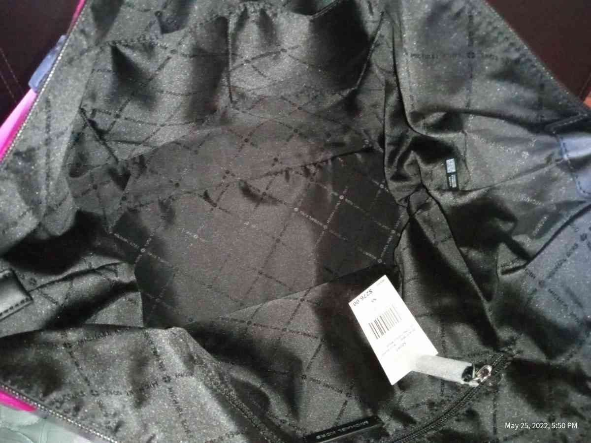 pink Michael kors large duffle bag