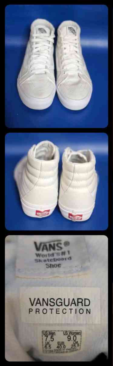 Vans Sk8Hi Sneakers True White Canvas Skateboarding HighTop