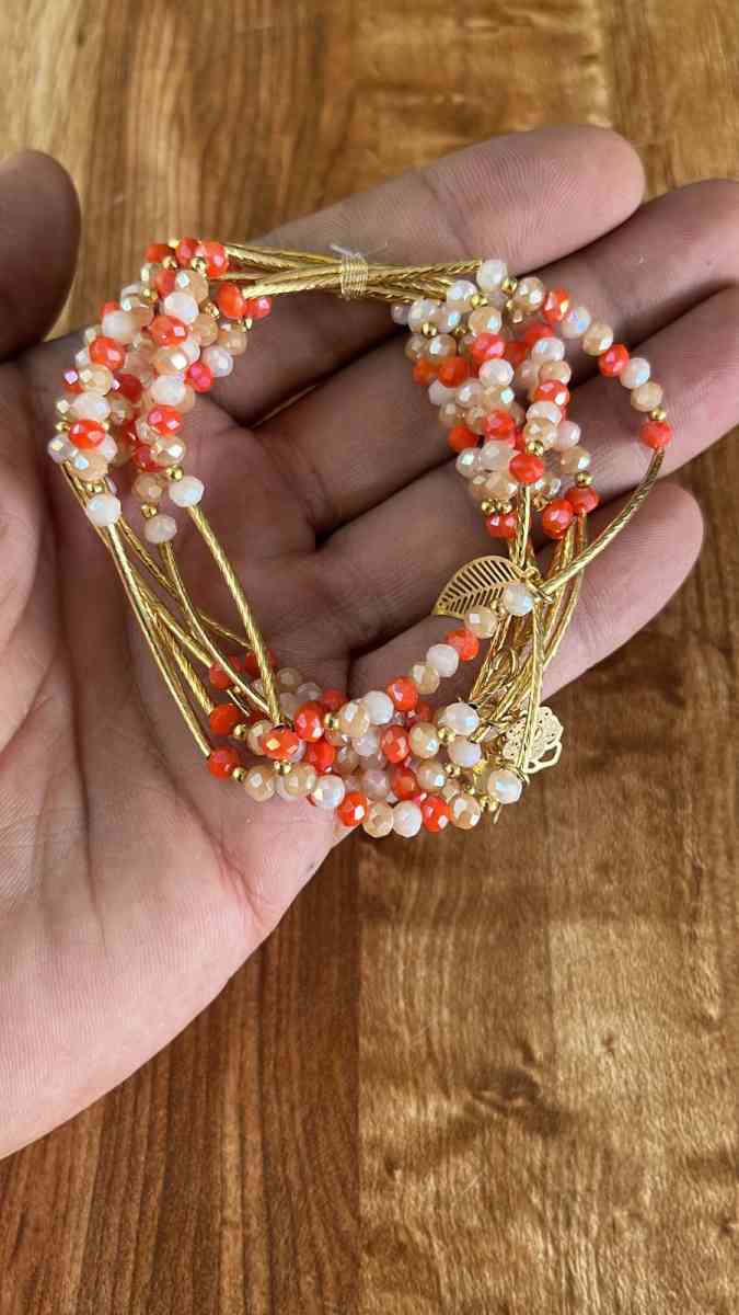 GoldPlated Crystal Semanario Bracelet set