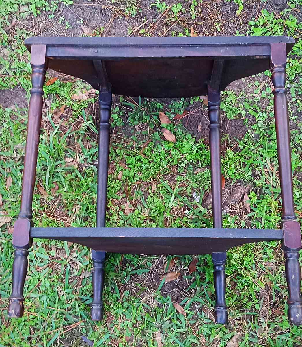 Antique half moon table