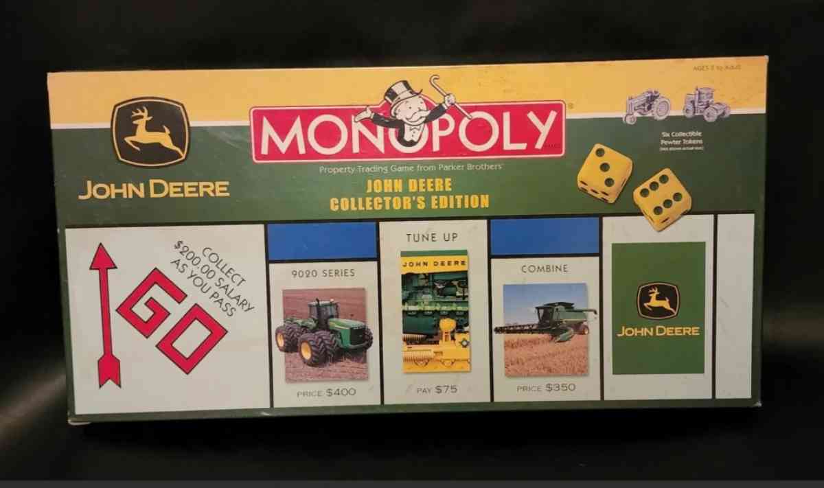 Monopoly John Deere Collectors Edition Tractors John Deer