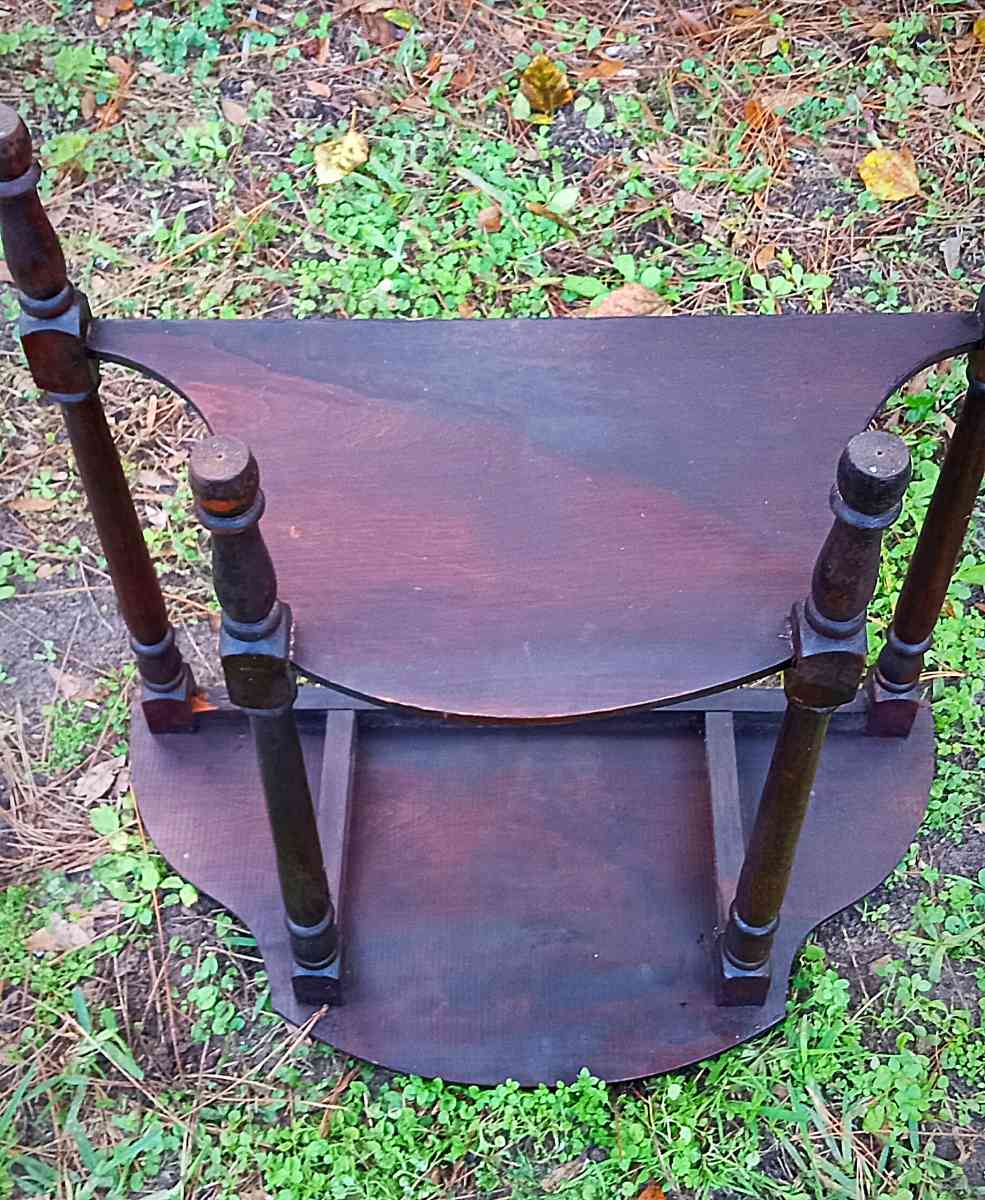 Antique half moon table