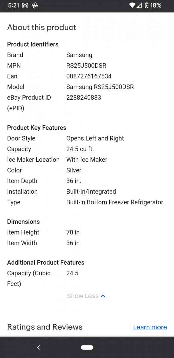 Samsung refrigerator