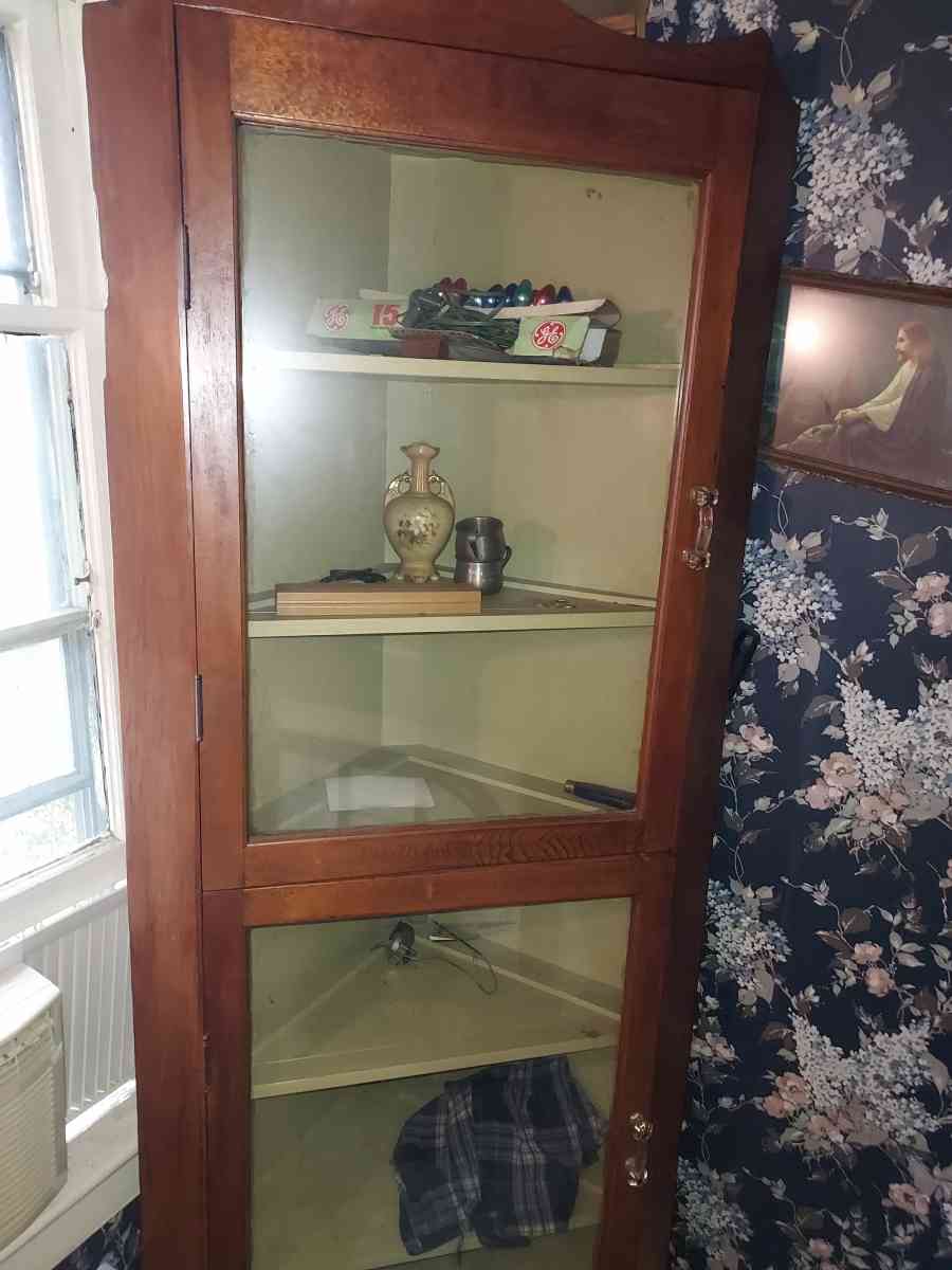 antique coner cupboard