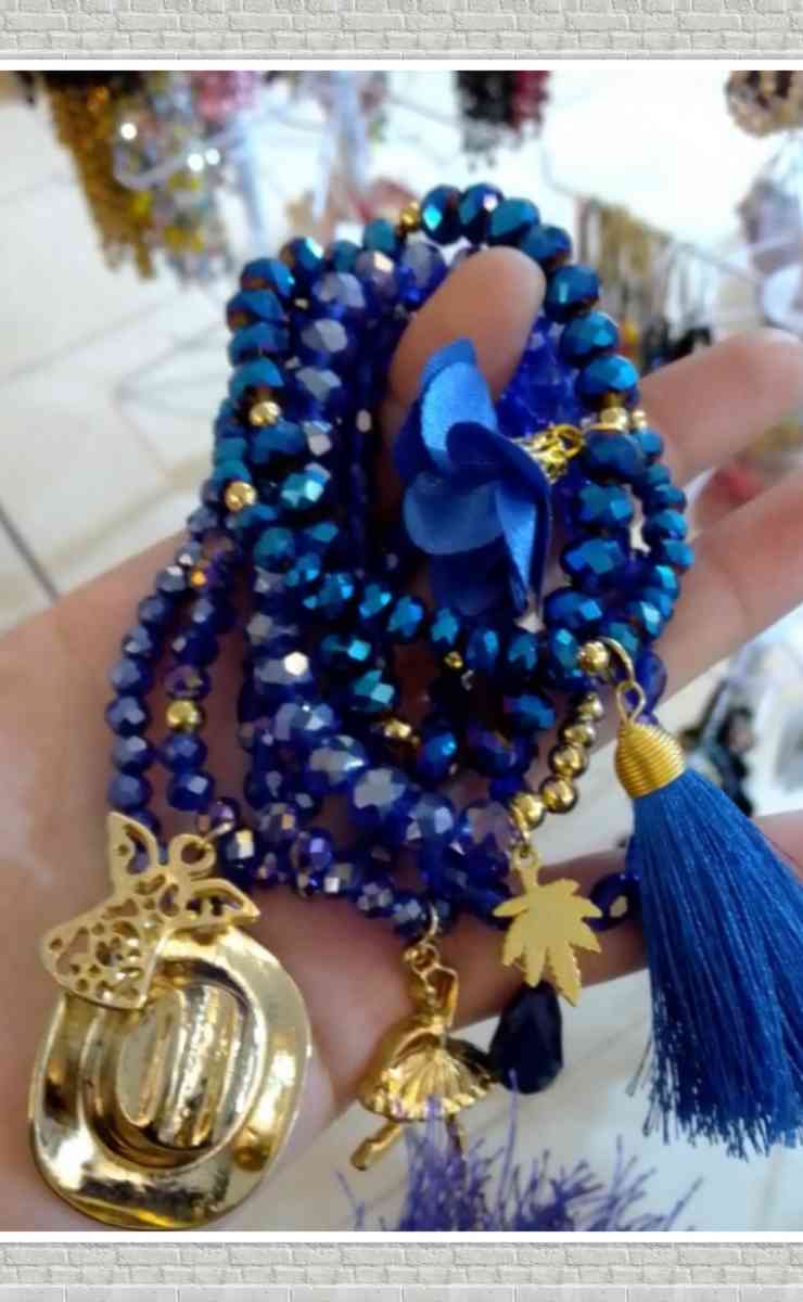 Crystal Beaded Semanario Bracelet set