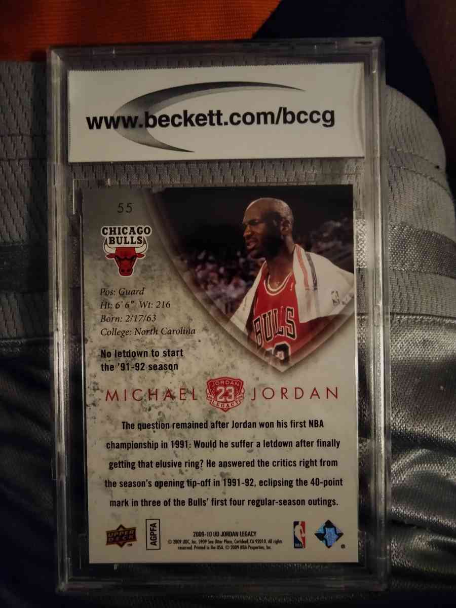 Michael Jordan graded basketball card BCCG 10