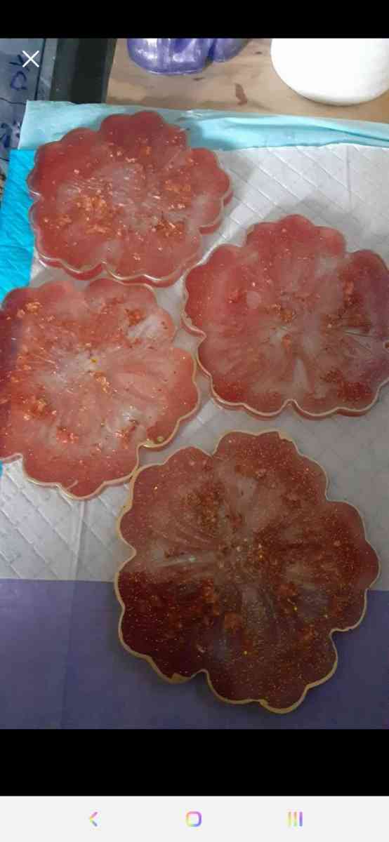 custom flower resin coaster sets
