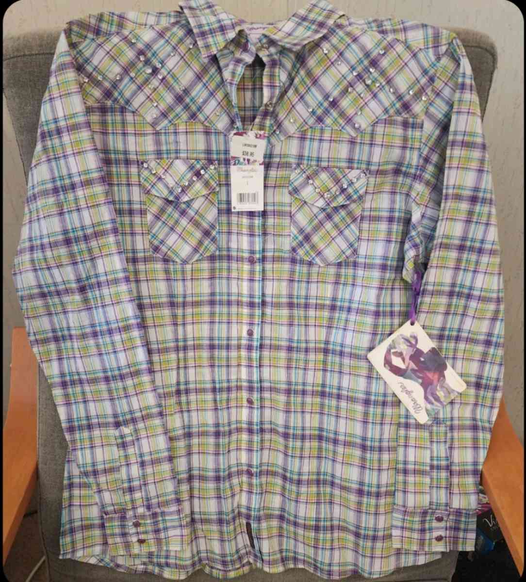 Ladies Wrangler Western Shirt size L