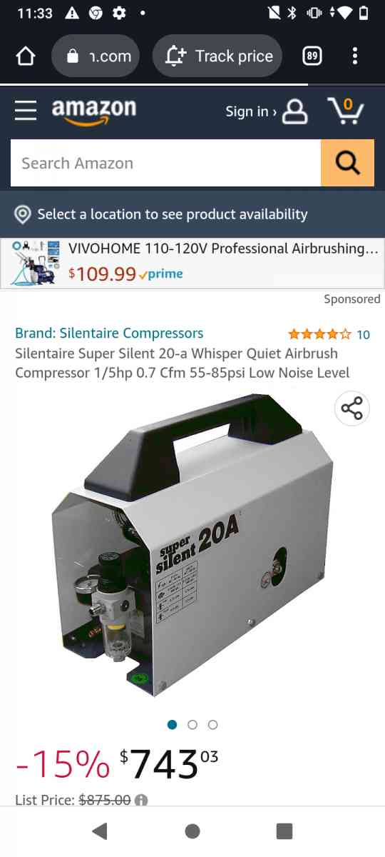 ultra quite airbrush air compressor with extras