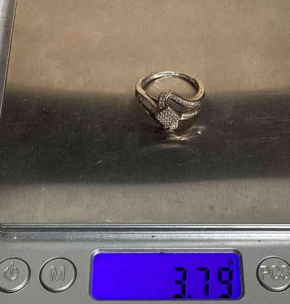 Sterling Silver Diamond Ring