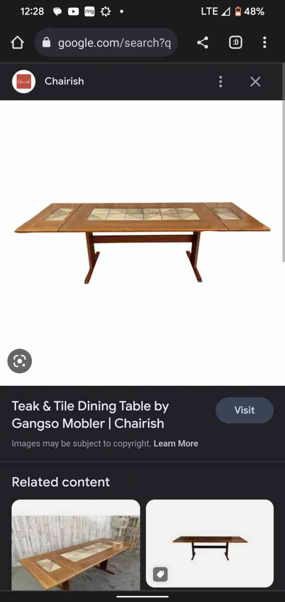 MCM vintage teak wood dining nook set table and benches