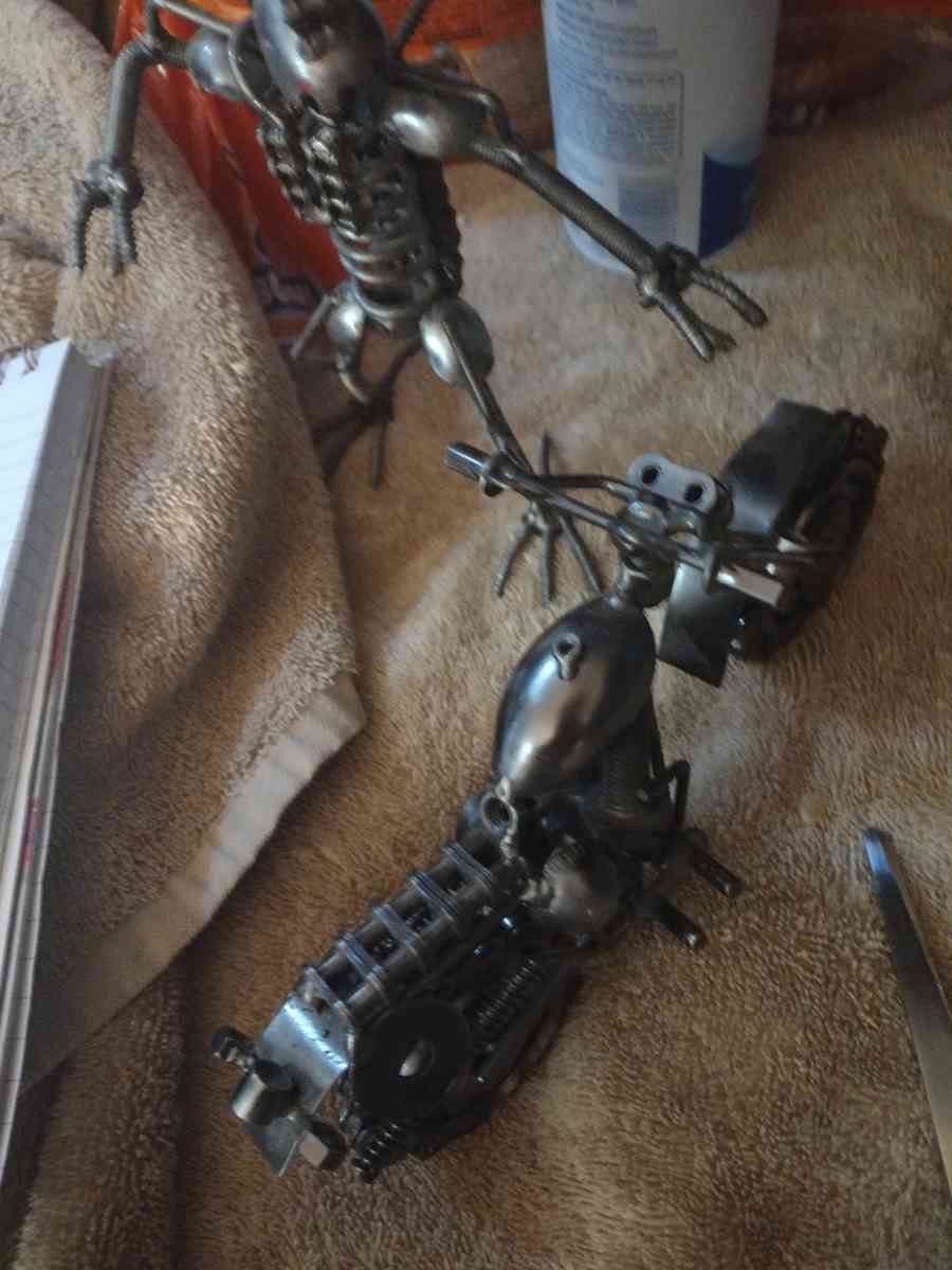 scrap metal Alien and Motorcycle