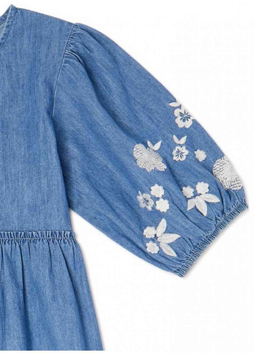 Wonder Nation Girls Balloon Sleeve Dress