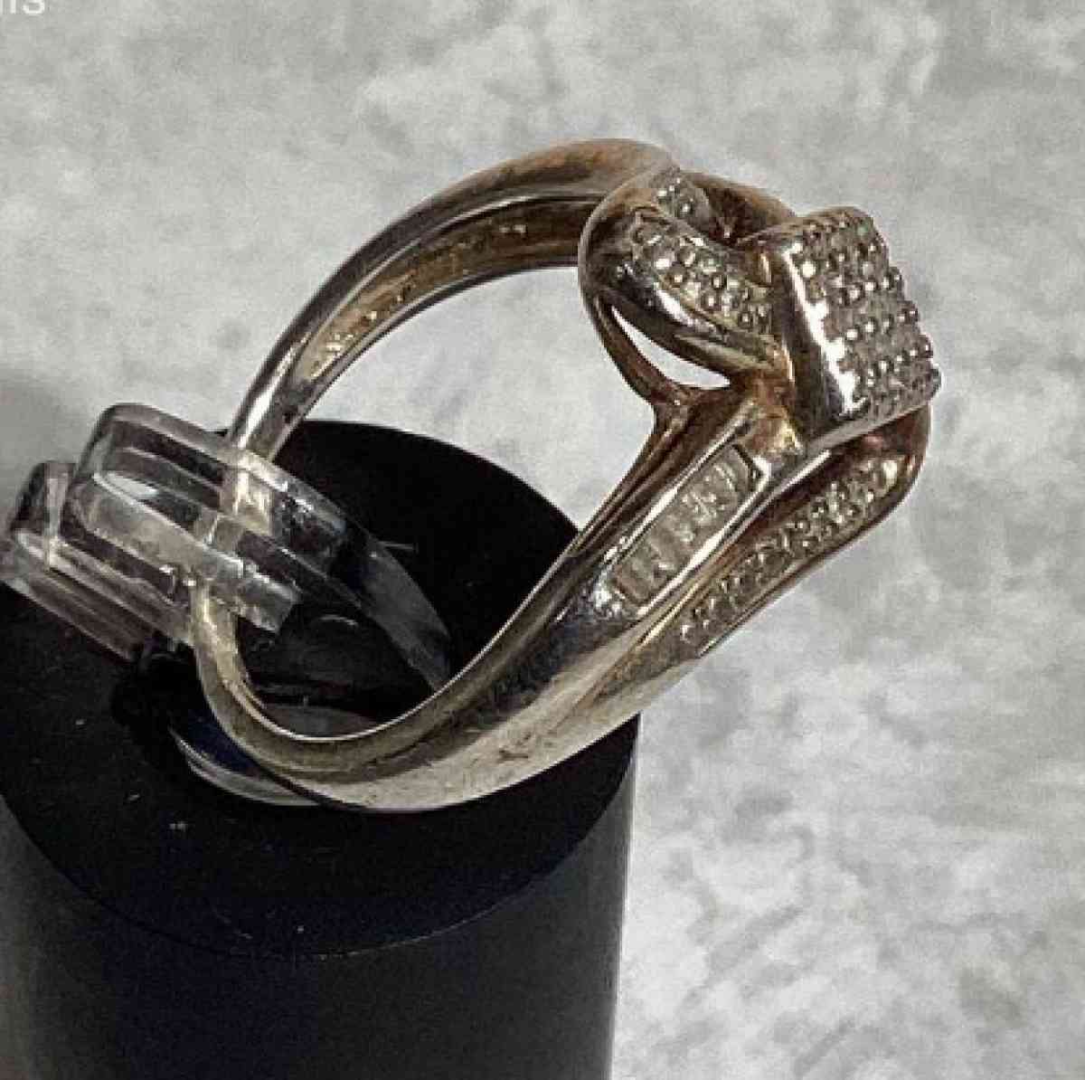 Sterling Silver Diamond Ring