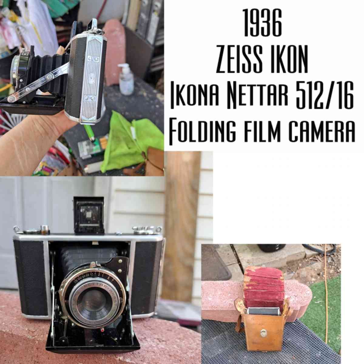 1936 ziess ikon ikona nettar folding roll film camera