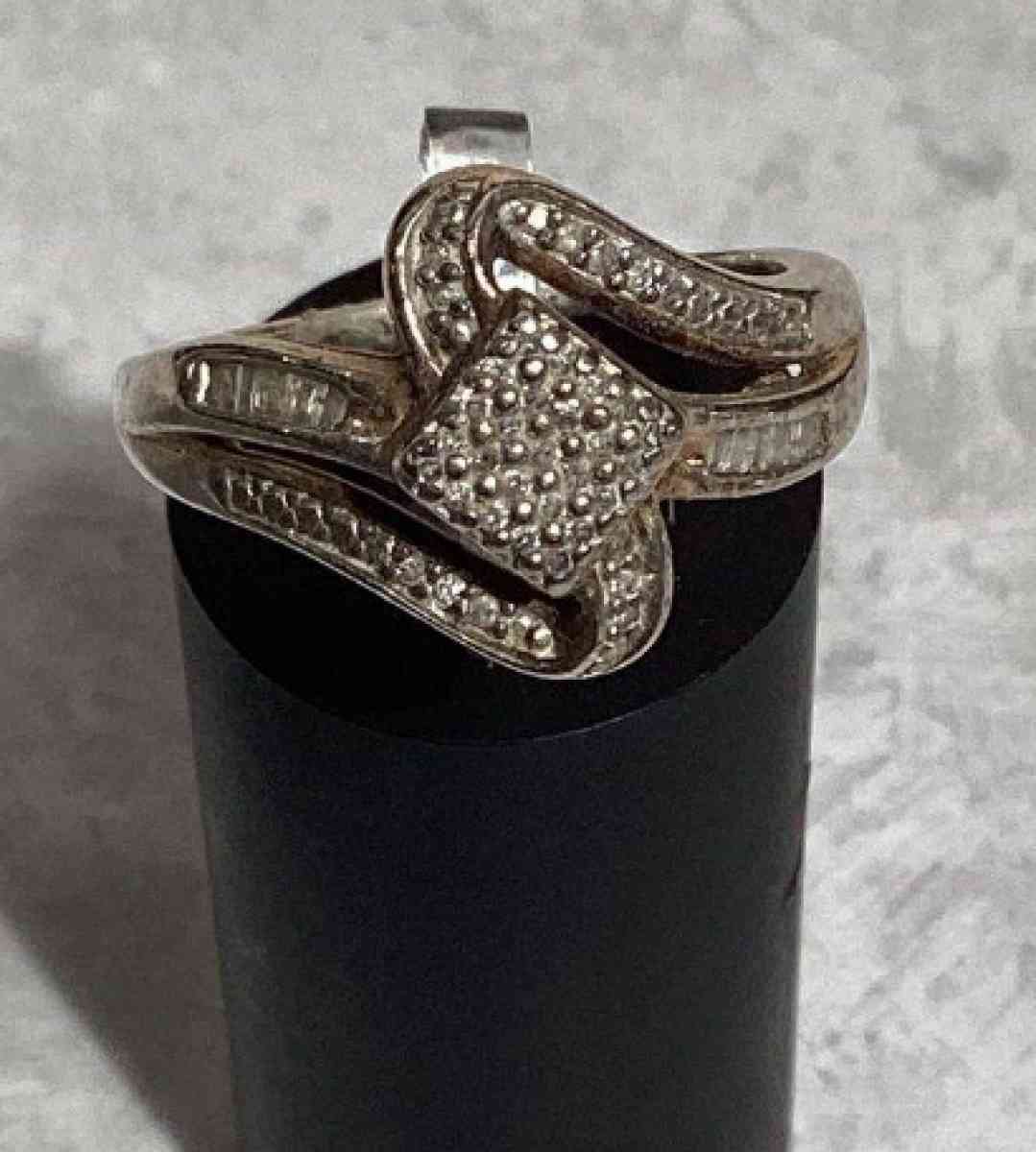 Sterling Silver Diamond Ring