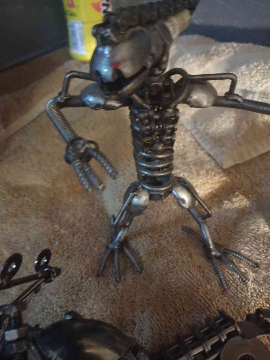 scrap metal Alien and Motorcycle